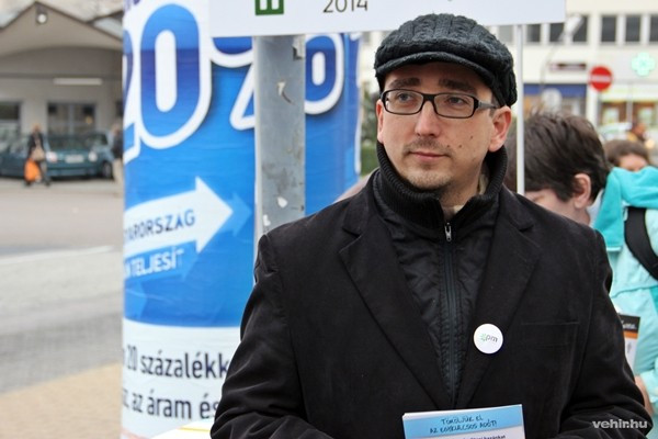 Scheiring Gábor országgyűlési képviselő, az Együtt–PM Veszprém megye 2. sz. országgyűlési választókörzeti jelöltje