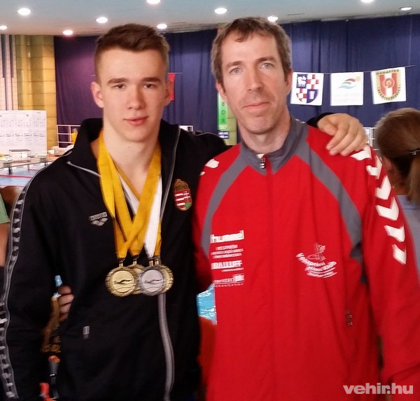 Végh István és edzője, Balogh János 