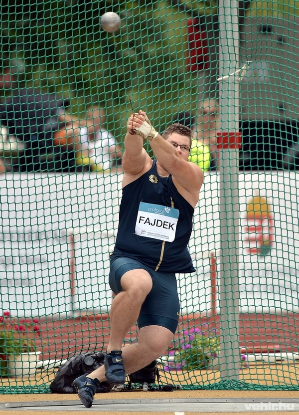A lengyel Pawel Fajdek a Gyulai István Memorial - Atlétikai Magyar Nagydíj kalapácsvetés versenyszámában Székesfehérváron 2014. július 8-án. MTI Fotó: Illyés Tibor