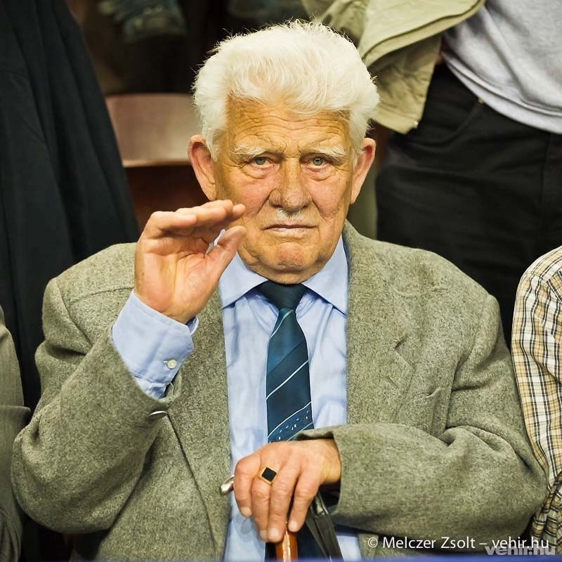 Glatz László (1926-2014) – fotónk a 2012.04.20-ai Veszprém–Füred kézilabdameccsen készült