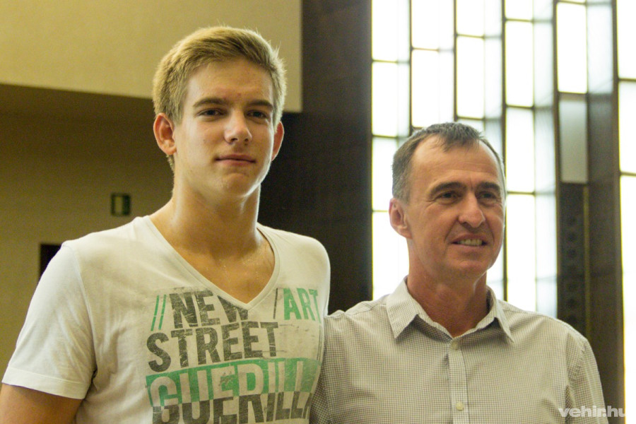 Rasovszky Kristóf és edzője, Szokolai László (archív fotó)