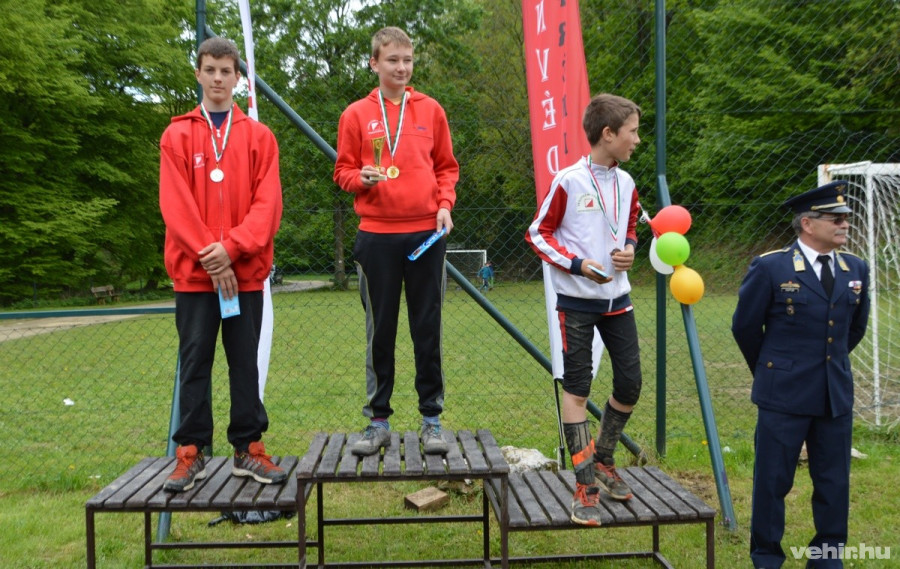 Az F14C kategória legjobbjai (1. Vass Bence, 2. Chmelik Levente, 3. Barát Benedek)