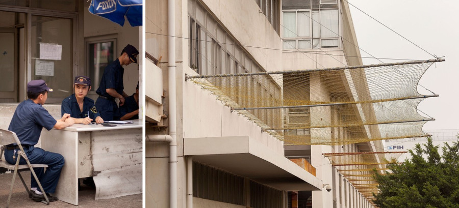 Biztonsági őrök és háló az öngyilkosságok ellen