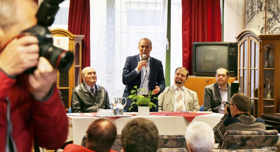 Balról: Bándi László, Porga Gyula és Debreczeni-Droppán Béla