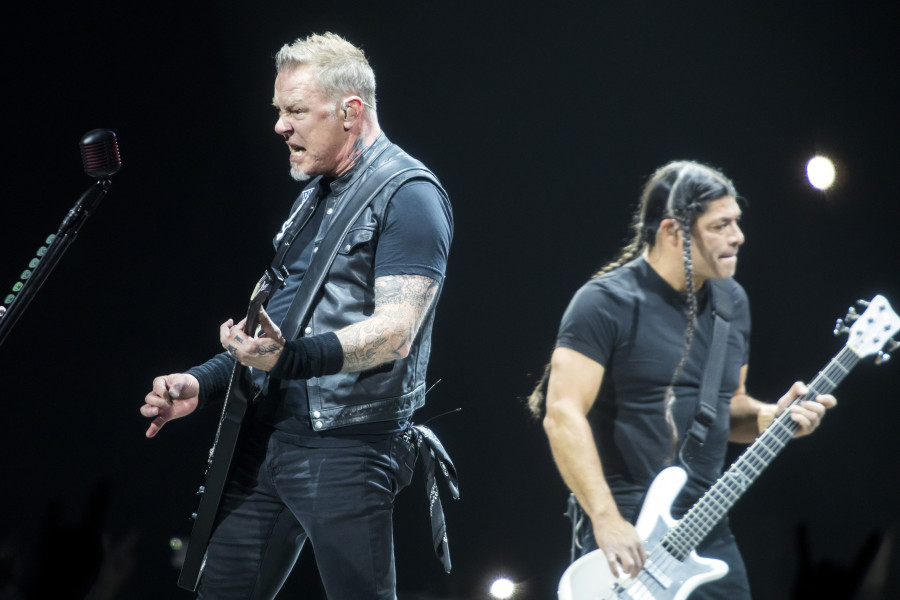 James Hetfield és Rob Trujillo - Fotó: MTI/Mohai Balázs