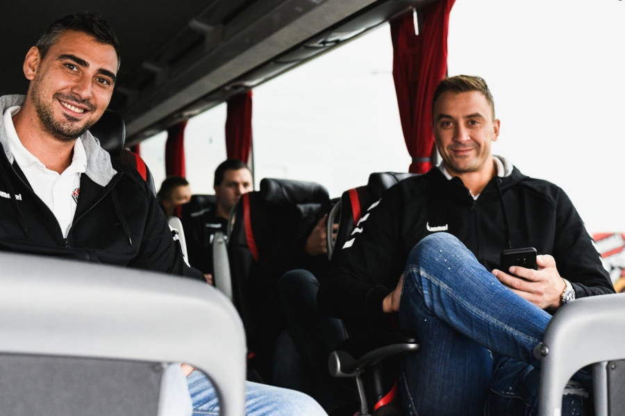 Hétfőn reggel útnak indultak a veszprémiek - Fotó: Vörös Dávid - Veszprém Handball Team Facebook