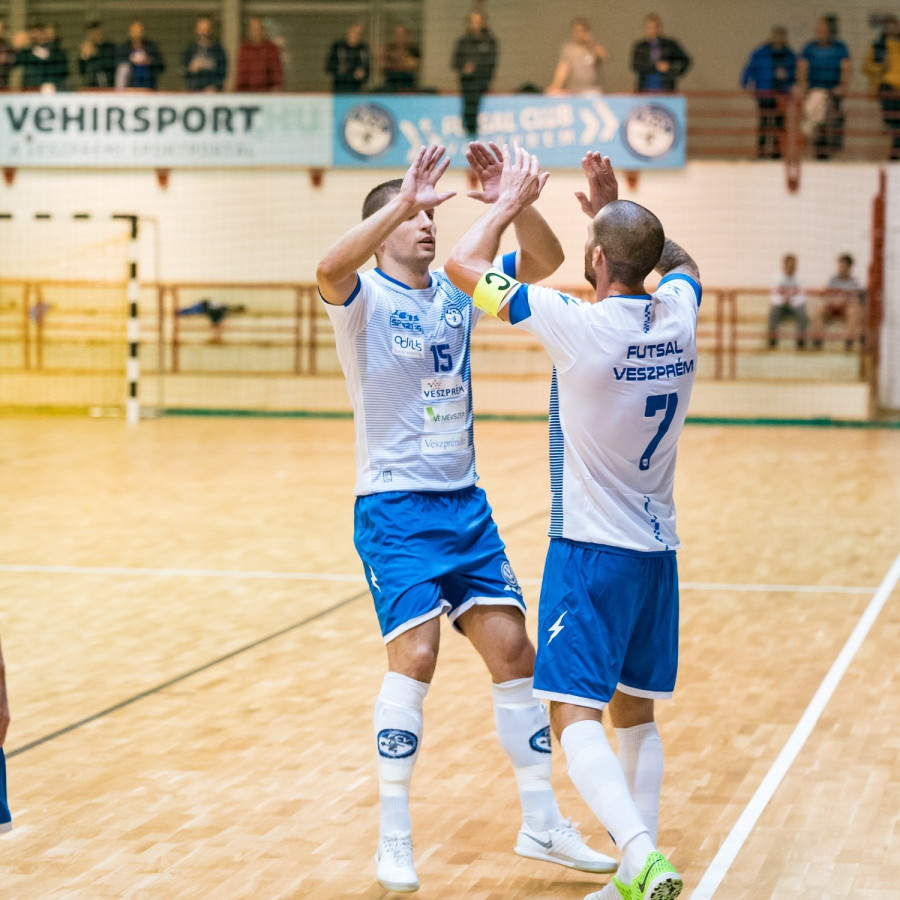 Boromisza és Tatai összjátékából szerzett vezetést a Veszprém, amely végül egy pontot szerzett (archív fotó)