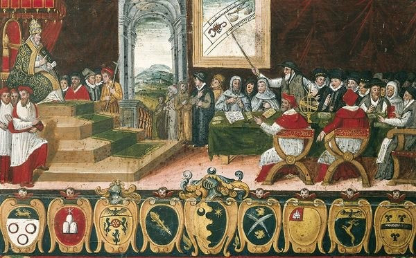 Gergely pápa korabeli illusztráción (fotó:mult-kor.hu)