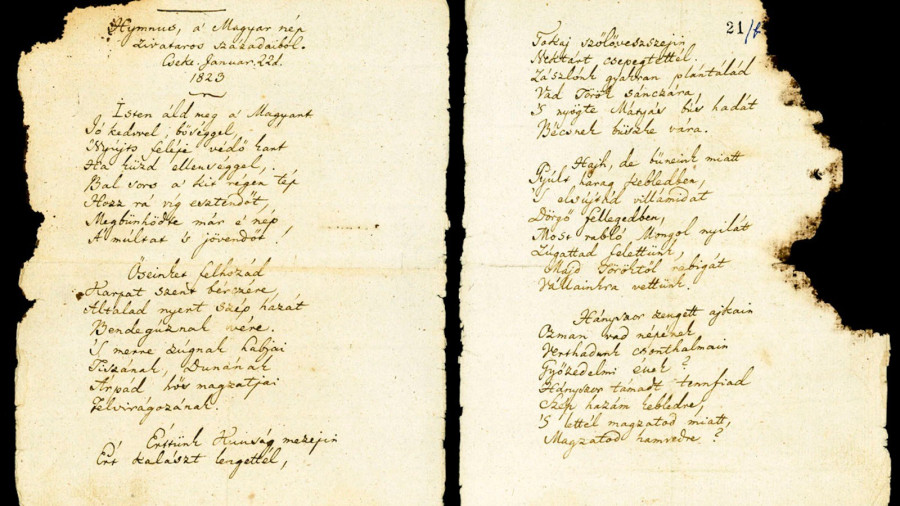 A Himnusz eredeti kézirata