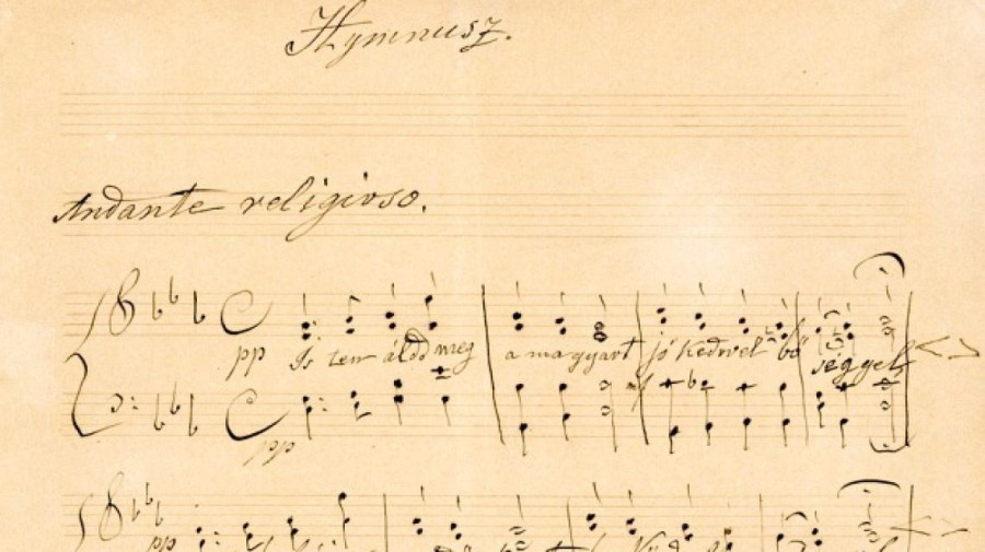 Erkel alig egy nap alatt írta meg a Himnusz zenéjét