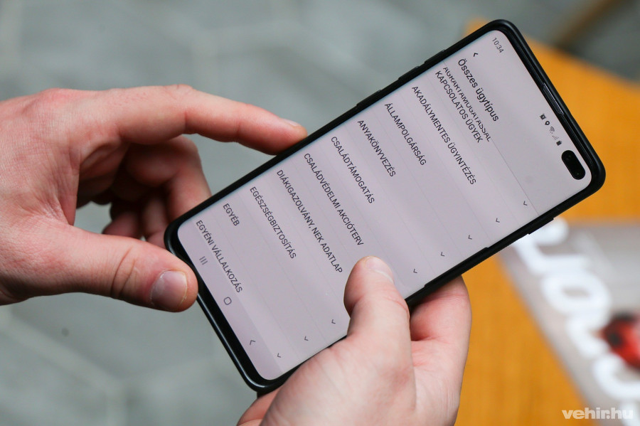 Összesen 32 ügytípus közül tudunk választani