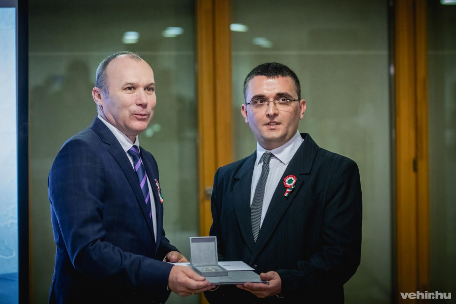 Porga Gyula polgármester és Zatkalik Dávid a Szabad Sajtó Díj átadóünnepségén