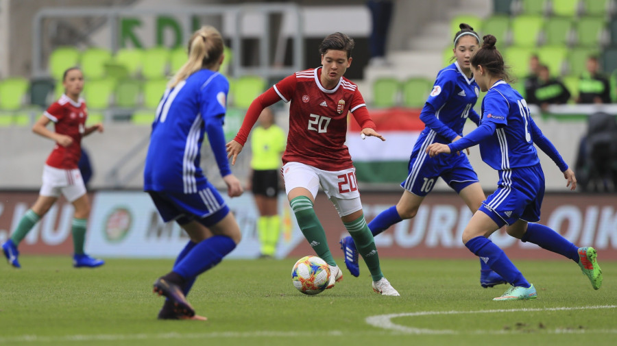 Csizmadia Zsófia a korosztályos válogatottban is bizonyítja tehetségét - Fotó: MLSZ