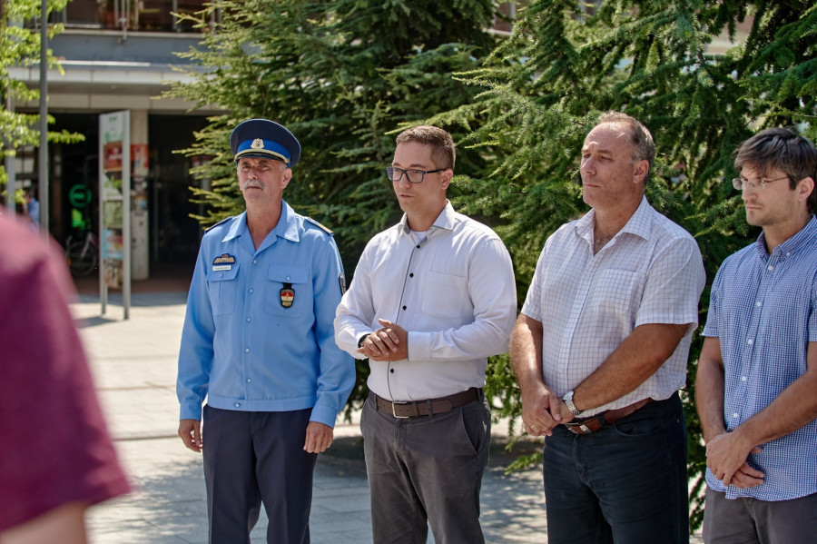 Pálmann László rendőr ezredes, Pálinkás Roland, Bázsa Botond, Vágner Milán.