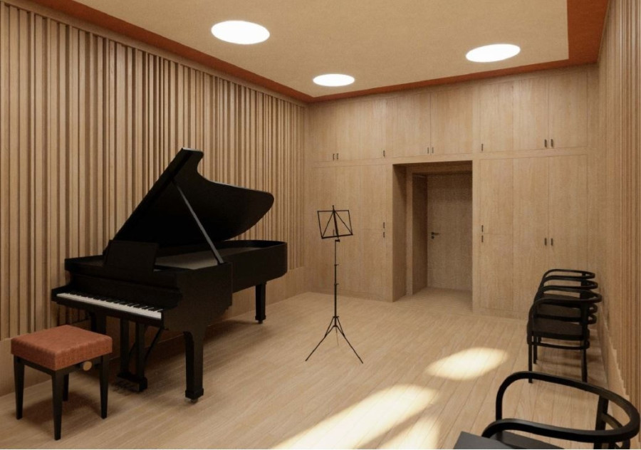 Látványterv a megújult zeneiskoláról. Forrás: veszprémi önkormányzat