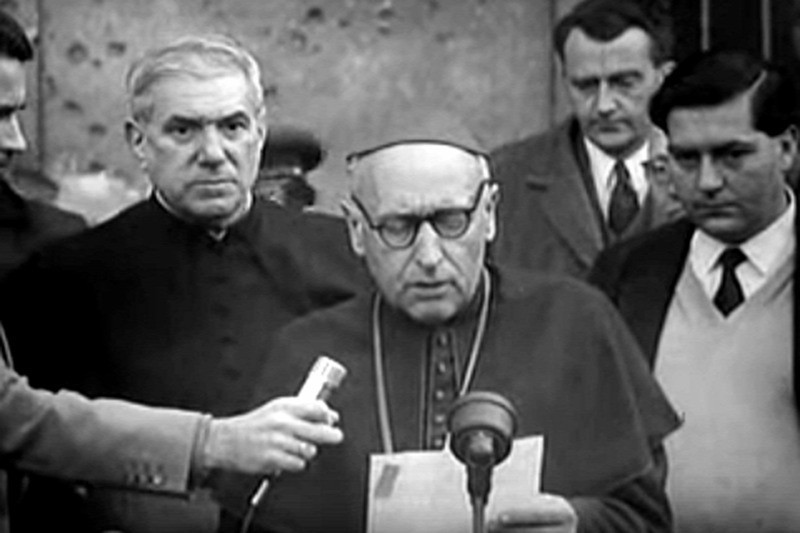 Mindszenty 1956-os beszéde közben