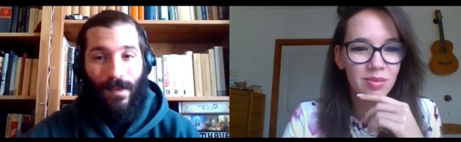 Király Dániel és Szabó B. Eszter a Pannon Unifest online beszélgetésén