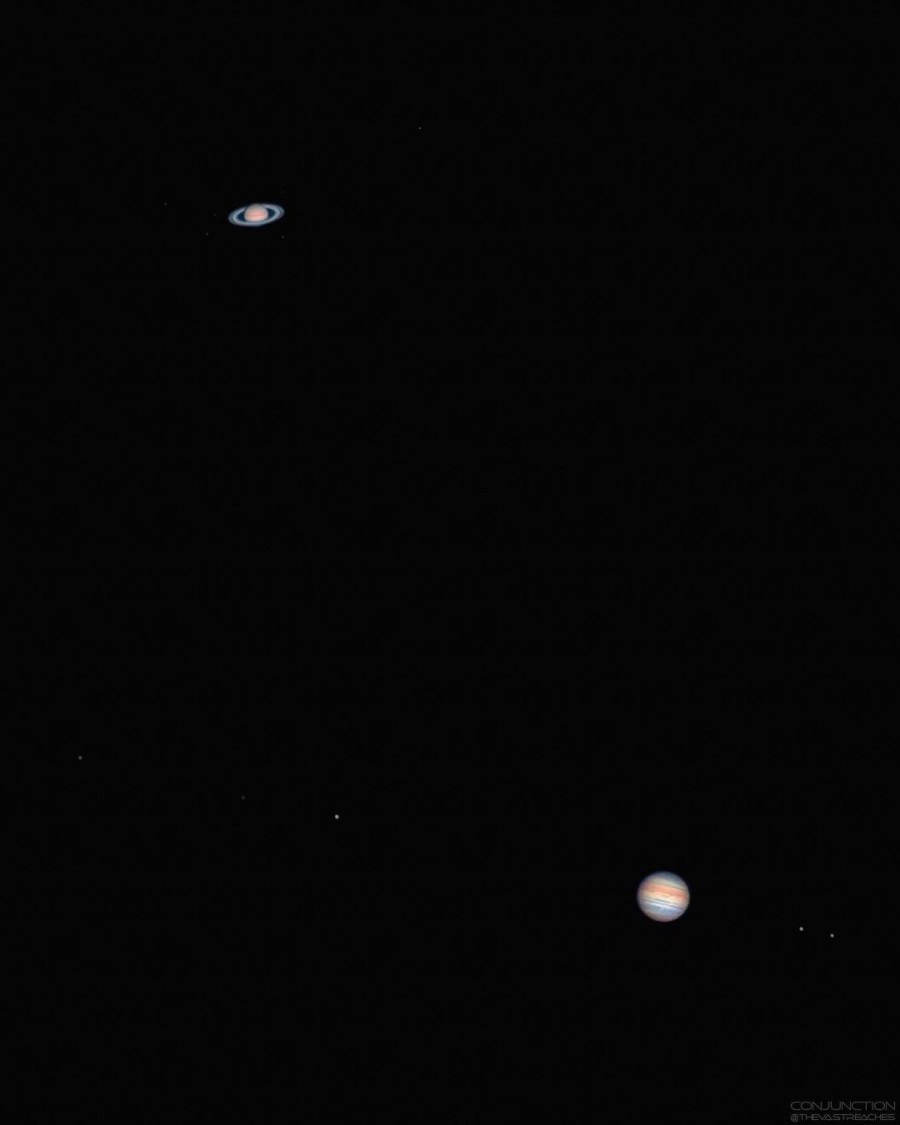 Ritkán kerül a távcsőben egy látómezőbe a két bolygó (Foto: @thevastreaches / Instagram)