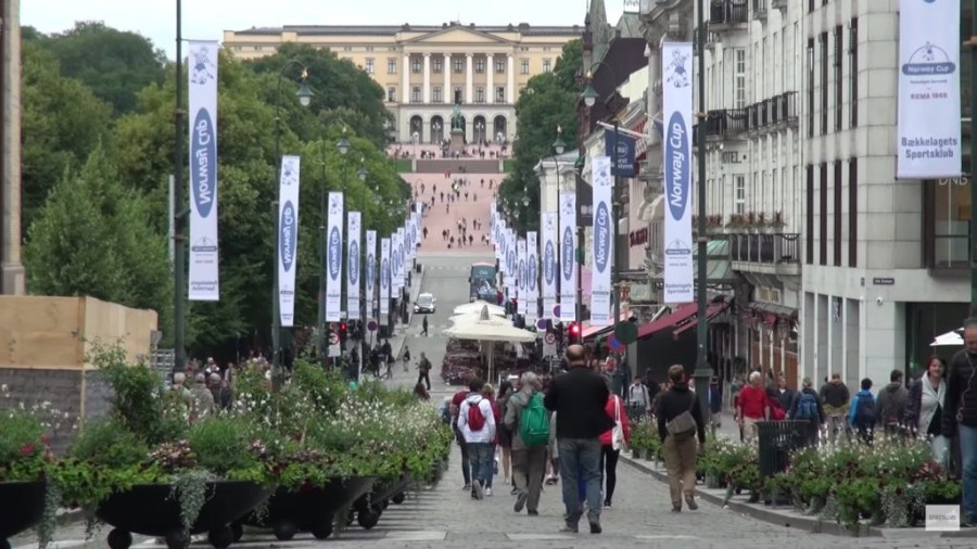 Oslo belvárosa az autók kiszorítása után (forrás: g7.hu)