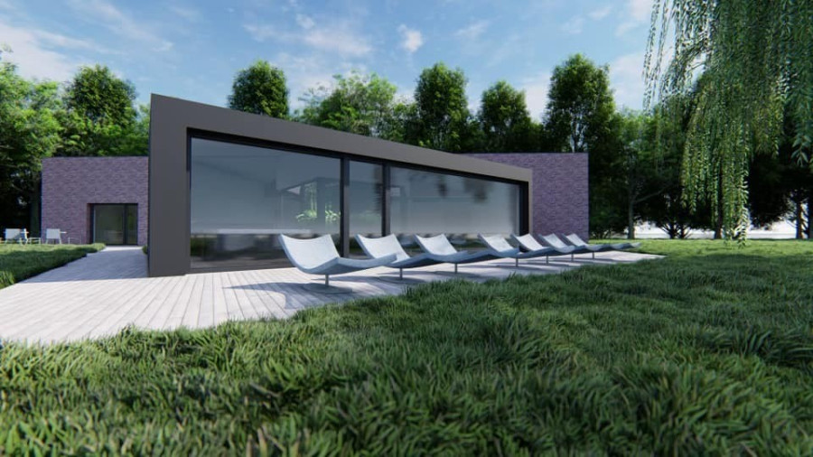 A tevezett balatonalmádi szauna látványterve. Forrás: Facebook.