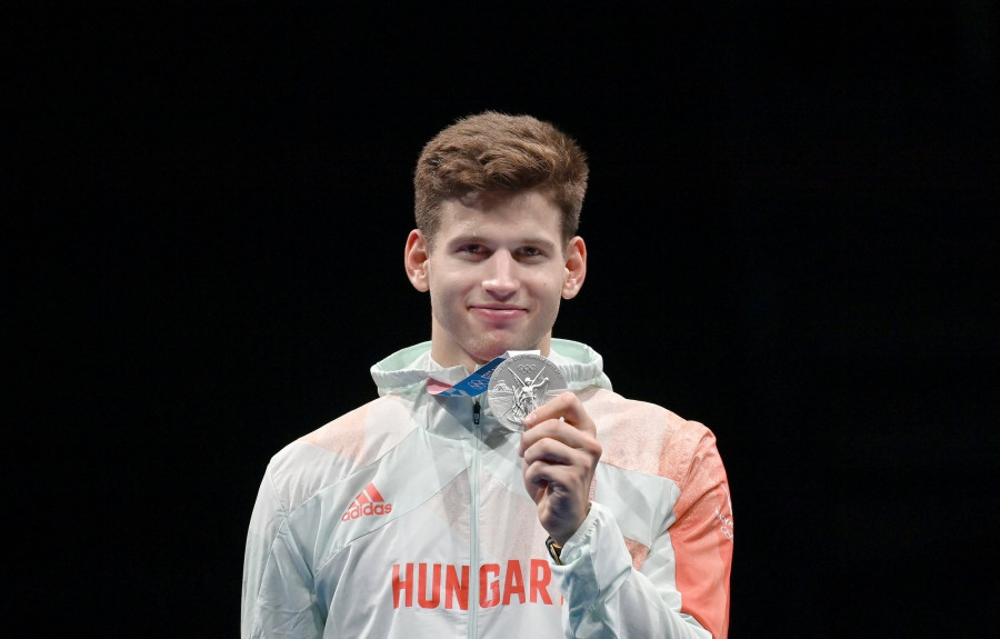 Az ezüstérmes Siklósi Gergely- Fotó: MTI/Illyés Tibor