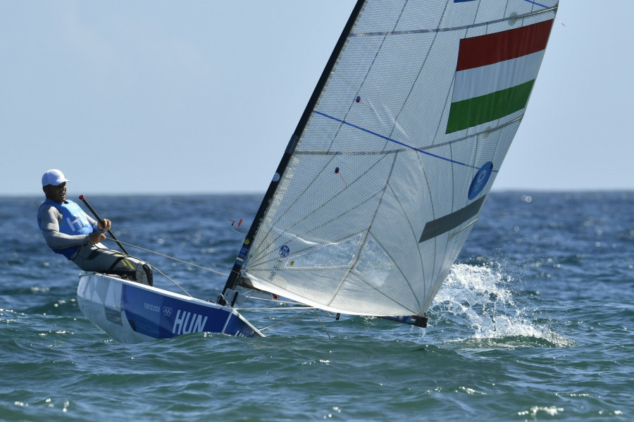 Berecz Zsombor a vitorlázók Finndingi versenyének éremfutamában - Fotó: MTI/Czeglédi Zsolt 