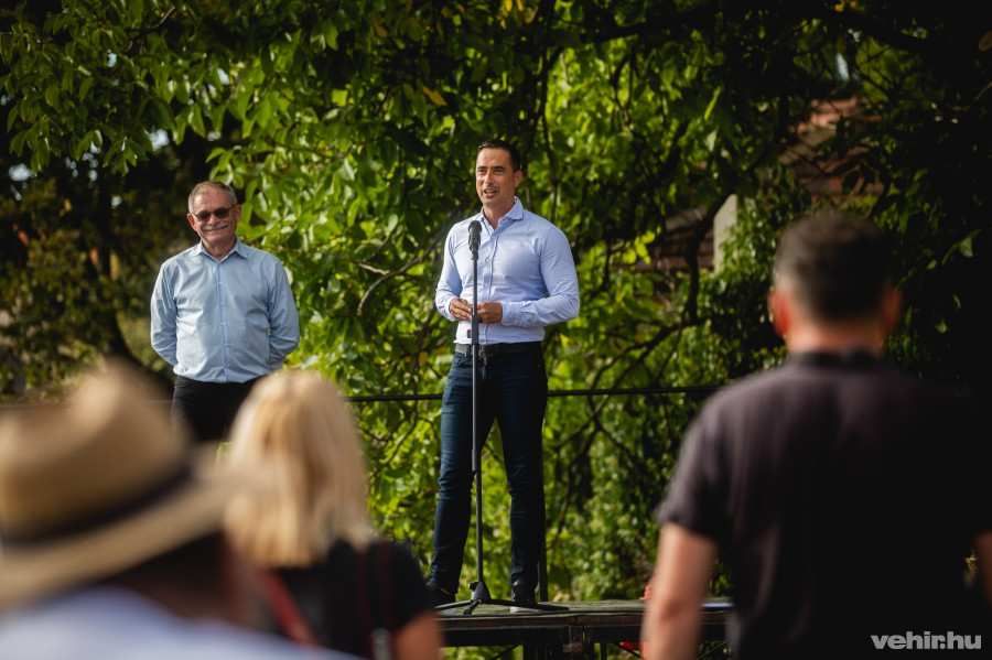 Kaptur József és Ovádi Péter a 2021. szeptember 4-én tartott falunapon.