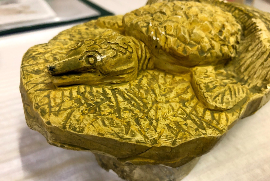 A szoborhoz készült kisplasztika.