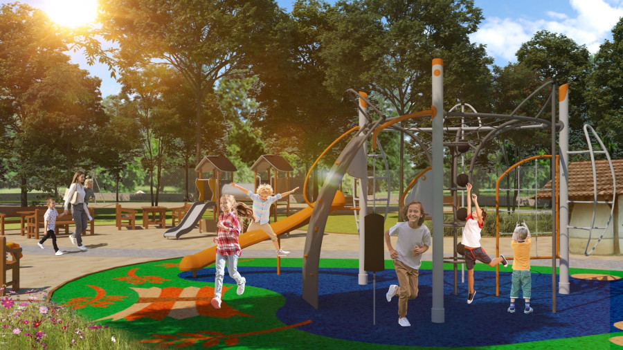 A megújuló játszótér látványterve