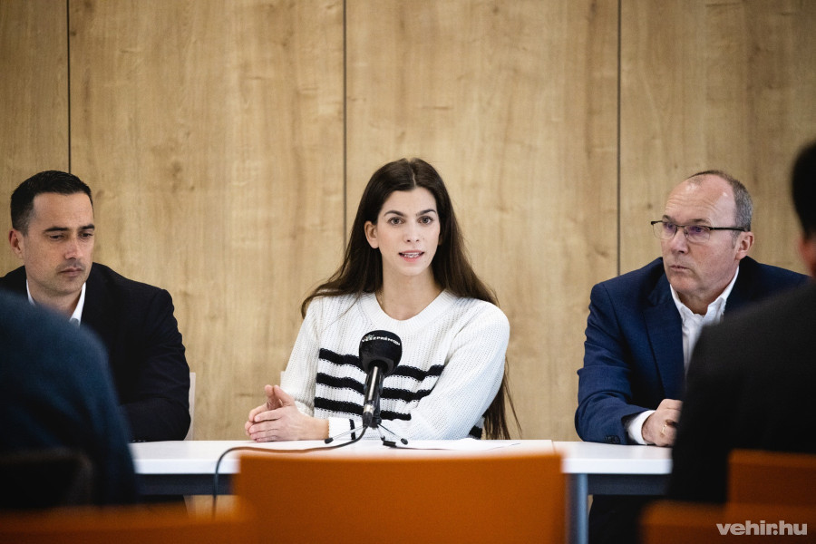 Ovádi Péter, Szentkirályi Alexandra és Porga Gyula tartott közös sajtótájékoztatót hétfő délután Veszprémben.