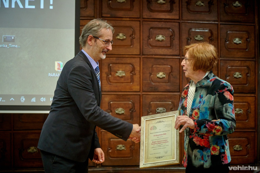 Boross István igazgató Ari Ilonától vehette át a díjat