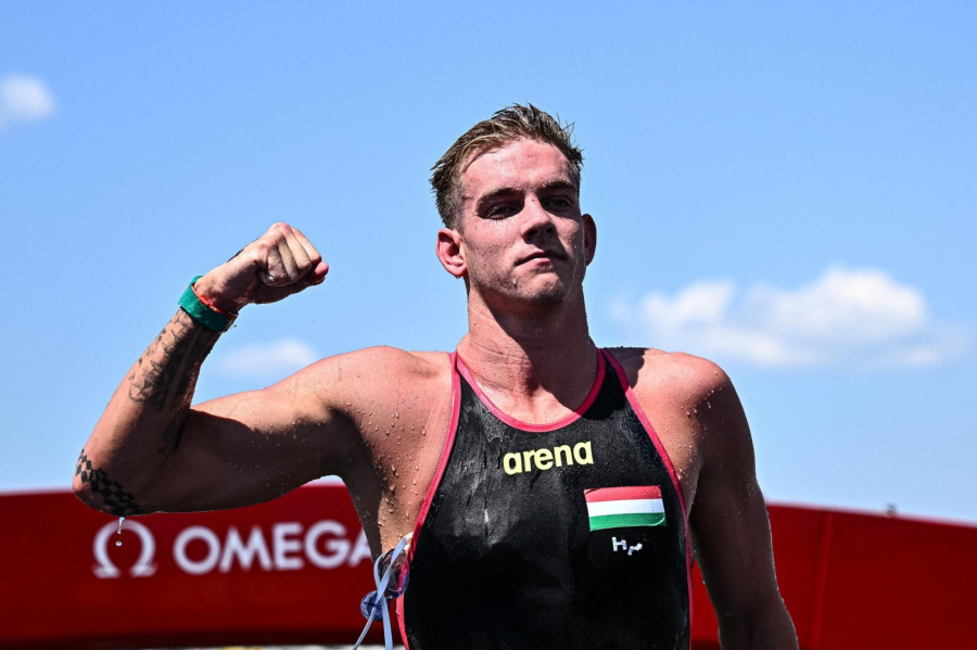 Rasovszky Kristóf másodikként ért célba - Fotó: MÚSZ Facebook