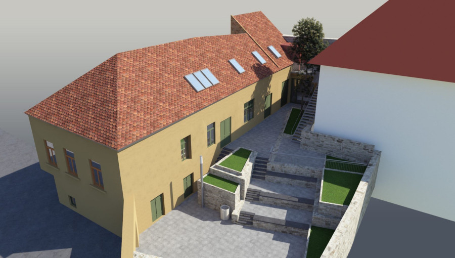 Az udvaron kamarakoncertek megtartására is alkalmas közösségi teret hoznak létre