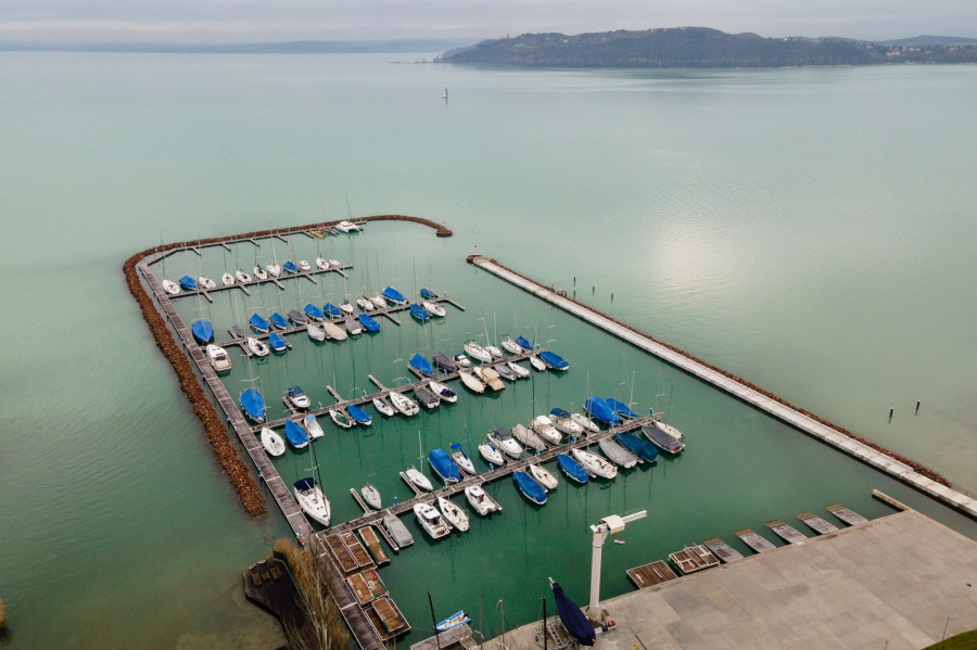  A Kékszalag PORT Balatonfüreden 2023. január 24-én. A kikötő a Magyar Vitorlás Szövetség, a Magyar Kajak-Kenu Szövetség és a balatonfüredi önkormányzat beruházásában valósult meg. MTI/Vasvári Tamás 