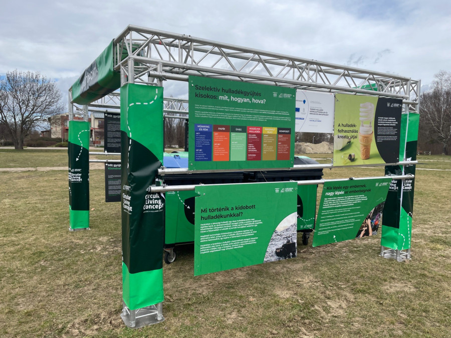 Kapuvári gyűjtőpont, infografikával.
