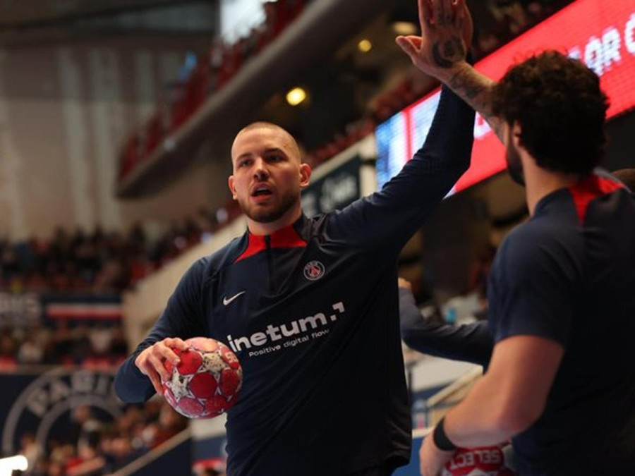 Máthé Dominik három kísérletből két gólt lőtt - Fotó: Twitter/PSG Handball