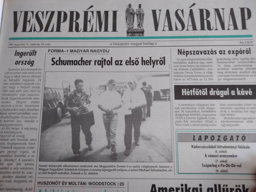 Egy felejthetetlen emlék: találkozás Michael Schumacherrel a Hungaroringen