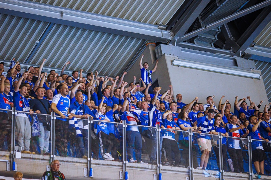 A plocki szurkolók Magdeburgban - Fotó: SPR Wisła Płock Facebook