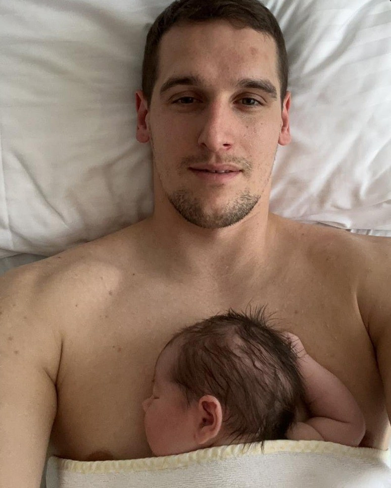 Ligetvári Patrik édesapa lett - fotó: Telekom Veszprém Facebook