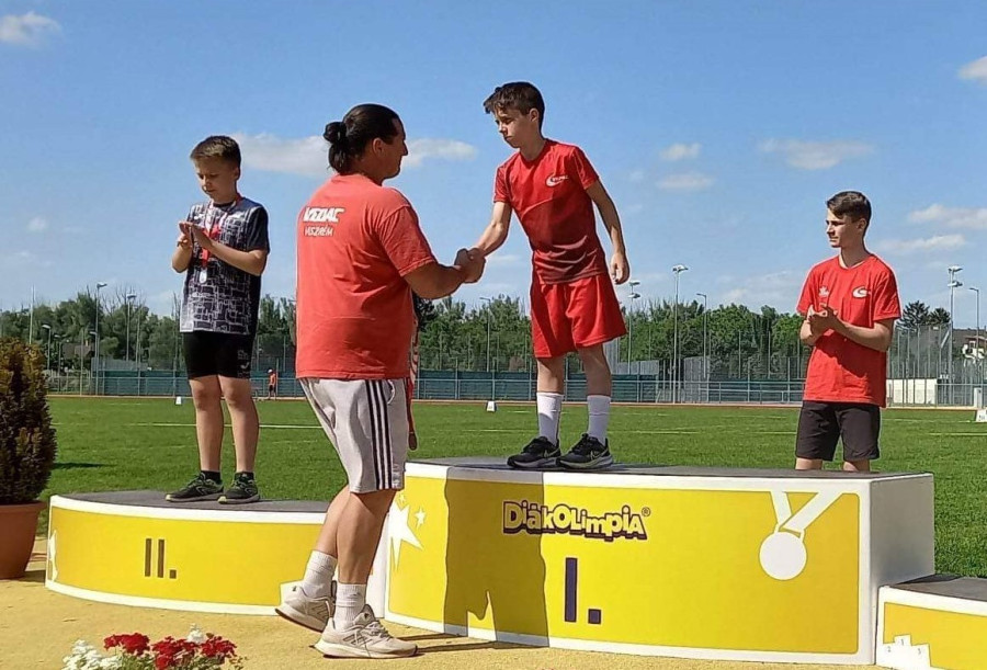 Esső Ádám gerelyhajításban első helyen végzett - Fotó: VEDAC