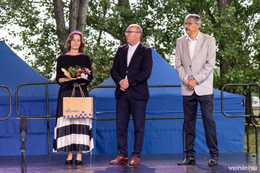 Károlyi Ildikó, Porga Gyula és Katanics Sándor a Hadnagy László-díj átadóján