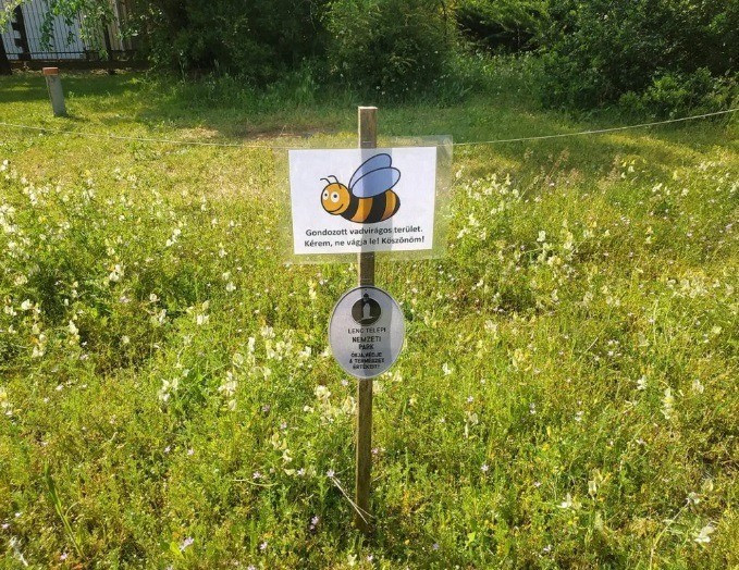 Debreceni, külvárosi ház előkertjében elhelyezett táblácska, mely a szemléletformálás nagyszerű eszköze lehet, pláne ha egy kis humorral fűszerezzük és a gyerekek számára is érdekessé tesszük. Fotó: Kántás Zoltán