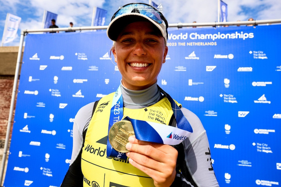 Érdi Mária világbajnok! Fotó: Magyar Vitorlás Szövetség