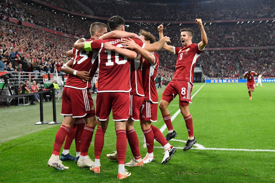 Magyar gólöröm a labdarúgó Európa-bajnoki selejtezők hetedik fordulójában, a G csoportban játszott Magyarország - Szerbia mérkőzésen a Puskás Arénában 2023. október 14-én. MTI/Kovács Tamás 