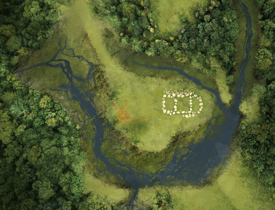 Csaba Tímea értelmező grafikája a szűkebb kolostortájról