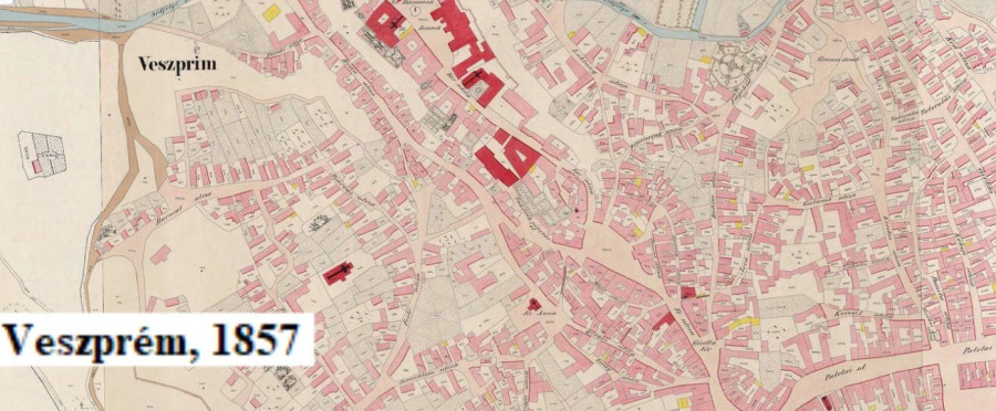 Régi kateszteri térkép Veszprémről