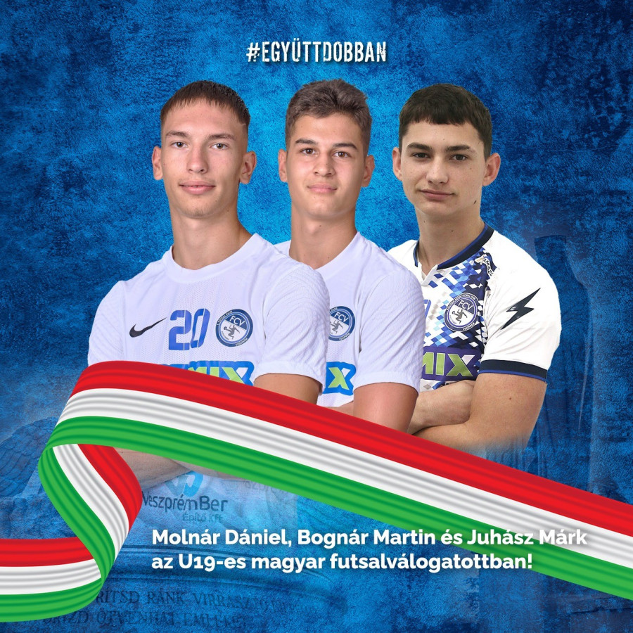 Három veszprémi a korosztályos futsalválogatottban - fotó: 1. Futsal Club Veszprém