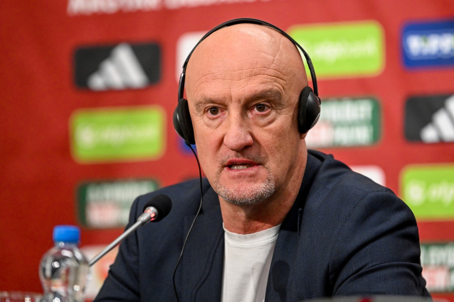 Marco Rossi szövetségi kapitány a nyári németországi Európa-bajnokságra készülő magyar labdarúgó-válogatott kerethirdető sajtótájékoztatóján a telki edzőközpontban 2024. május 14-én. MTI/Illyés Tibor