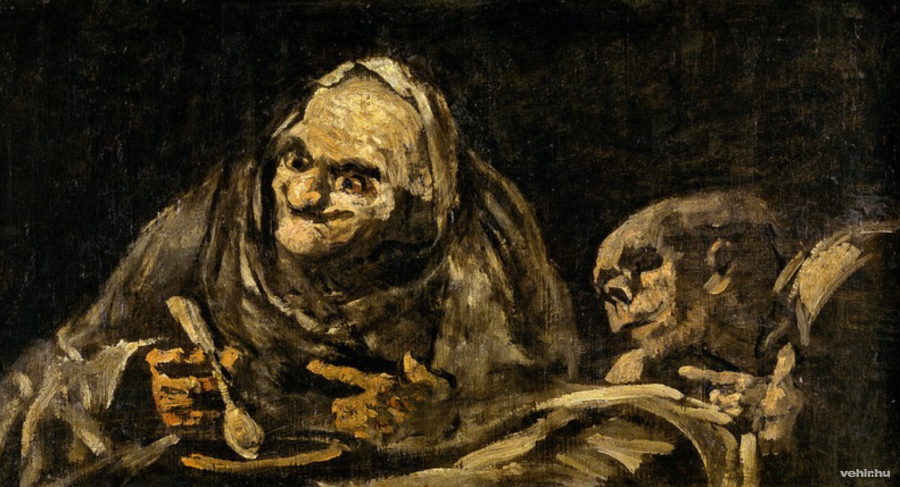 Két vén levest eszik (Goya)