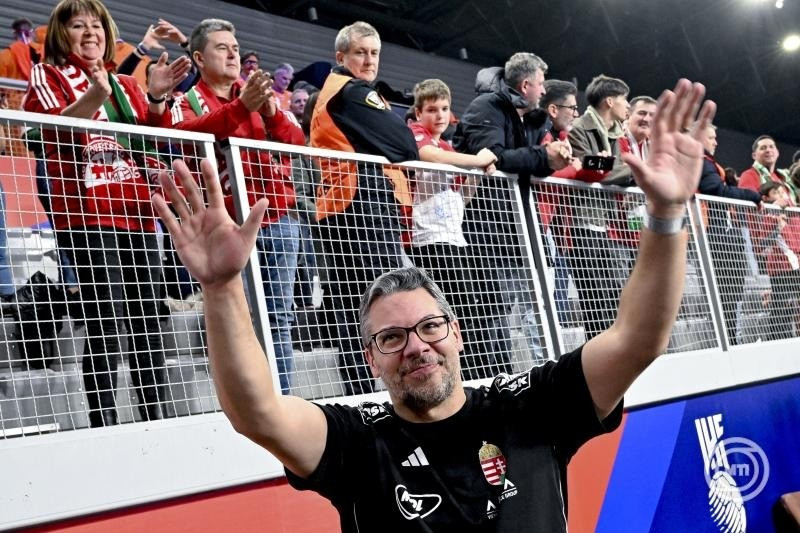 Jose Maria Chema Rodriguez Vaquero, a magyar válogatott szövetségi kapitánya a férfi kézilabda-világbajnokság D csoportjának harmadik fordulójában játszott Magyarország - Hollandia mérkőzés után Varasdon, a Varazdin Arenában 2025. január 19-én. MTI/Illyés Tibor